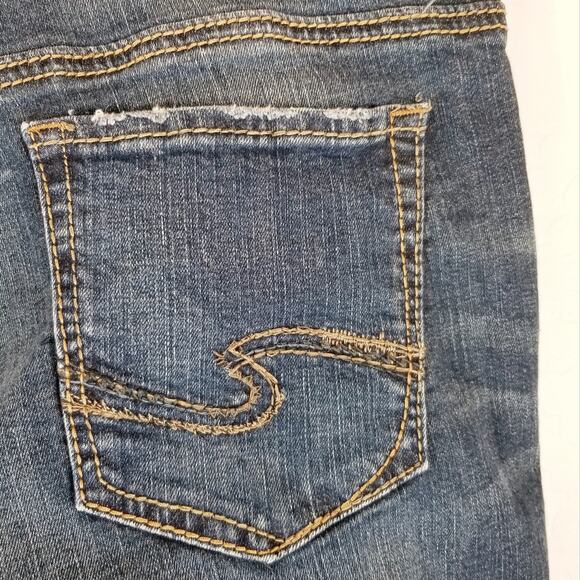 Silver Jeans Distressed Sam Boyfriend Jeans Size 29 - Picture 4 of 9